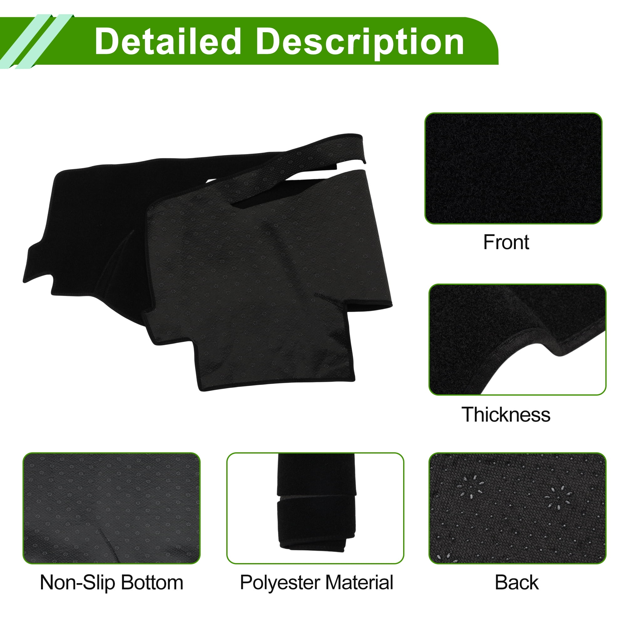 Unique Bargains Dashboard Cover for Dodge Durango Base Sporty R/T Citadel SUV 2011 Dash Cover Mat Carpet Center Console Dash Cover Mat Car Interior Polyester Black