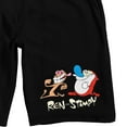 thumbnail image 2 of Ren & Stimpy Men's Black Lounge Shorts-Small, 2 of 5