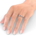 thumbnail image 4 of 1.50 Ct Unique Round Cut Genuine Diamond Blue Sapphire Full Eternity Band for Engagement 14K White Gold Size 9.5, 4 of 7