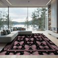 thumbnail image 2 of ODIKA 8'x10' Washable Area Rug Pink Themed Motifs Dotted Border Stars Shaped for King Size Bedroom Under Bed, Master Suite, Non-Shedding, Easy Care, 2 of 7