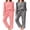 Pink/Grey, variant on Ekouaer 2 Pack Women Pajama Long Sleeve Sleepwear Soft Loungewear Pjs Sets with Pockets