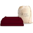thumbnail image 2 of 4Pcs Sheet Set Microfiber Fabric - Upto 15" Inch Deep Pocket Super Soft Bed Sheets - King Size - Burgundy Solid, 2 of 7