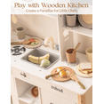 thumbnail image 3 of ROBUD 4pc Wooden Play Food Set for Toddlers - Realistic Montessori Pretend Kitchen Dishes & Accessories, Educational Role Play Toy Gift for Boys & Girls, 3 of 9