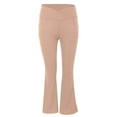 thumbnail image 5 of Women's Yoga Pants Wide Leg Pants Woman Casual Elastic Waist Flare Pants Solid Going Out Comfy Jogging Sports Gym Workout Pants,Pink Women's Yoga Pants S, 5 of 9