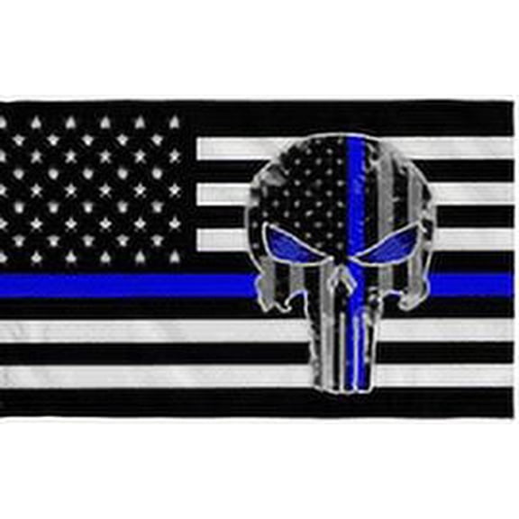 Police Punisher 3'X5' Flag Rough Tex 100D