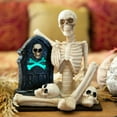 thumbnail image 3 of Flora Bunda HW2638E Skeleton & Tombstone w/ Color Changing LED Lights, Ployresin FT-2638E, 3 of 3