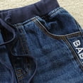 thumbnail image 6 of Jeans for Kids Boys 4-6 Jeans for Boys Baggy High Elastic Waist Denim Pants Wide Straight Leg Drawstring Summer Outdoor Casual Pocket Trousers, 6 of 9