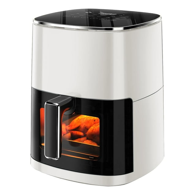 Freidora Air Fryer Simple Deluxe, 6,34 L, 1700 W, 12 ajustes preestablecidos, color beige