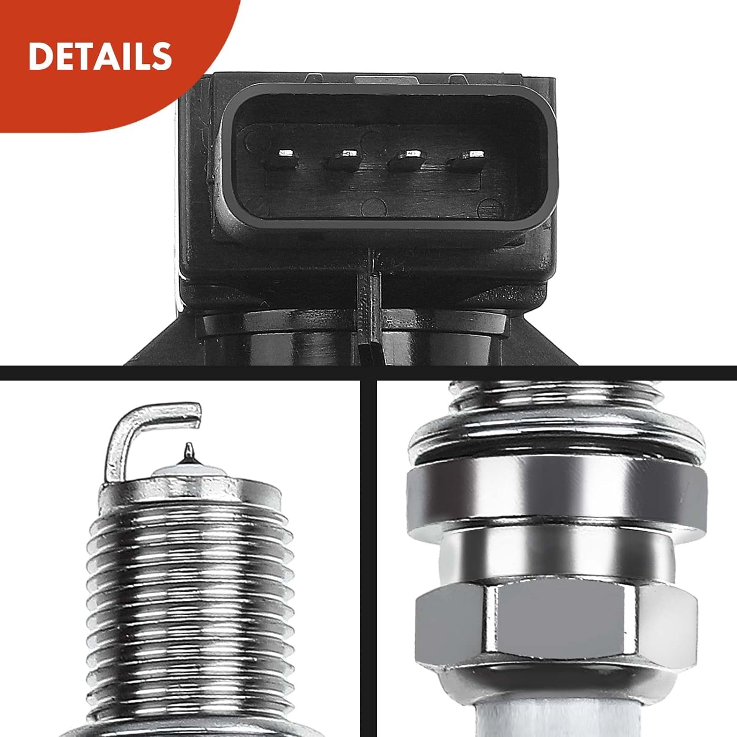 A-Premium Set of 4 Ignition Coil Pack and Iridium Spark Plugs Compatible with Toyota Prius 2001-2009, Yaris 2006-2018, Echo 2000 L4 1.5L