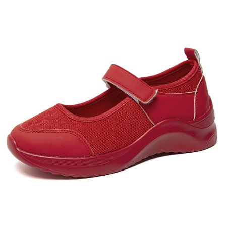 

Slip-on Ankle Strap Shoes for Women Thick Platform Sneakers Knitted Upper