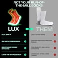 thumbnail image 3 of LUX Soccer Grip Calf Socks Red Adult Anti Slip Football Performance Socks EU 39-46, 3 of 9