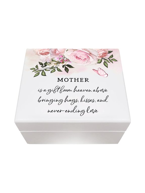 LifeSong Milestones Modern Inspirational Keepsake Jewelry Box for Mother 6x5.5in - A Gift from Heaven