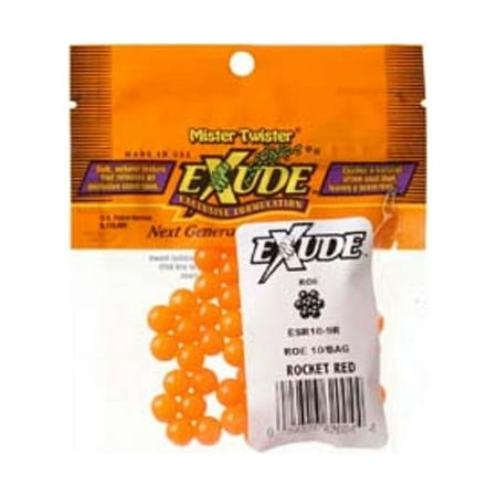 Mister Twister Exude Roe Natural Egg Bait - Rocket Red