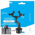 thumbnail image 3 of Elink - Universal 2-Head Phone Holder, Rotatable, For Car Cup Holder, Black, 3 of 3