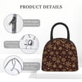 thumbnail image 4 of Balery Golden Snowflakes Pattern Lunch Bag Women, Lunch Box, Lunch Bag, Small Leakproof Lunch Tote Large Capacity Reusable Insulated Cooler Lunch Container-One Size, 4 of 6
