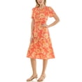 thumbnail image 4 of Nanette Lepore Split Neck Cotton Midi Dress, 4 of 6
