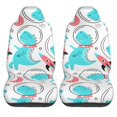 thumbnail image 1 of LAKIMCT Cute Dinosaurs Space Pattern Car Seat Covers Vehicle Front Seat Covers Universal Fit Seat Protector, 1 of 9
