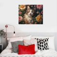 thumbnail image 5 of Orinice Art Poster Cool Cat And Flower Canvas Wall Art  Prints Painting for Bedroom Classroom Dorm Living Room Aesthetic Decor for Mens Women Framed Unframed 20''X16'' 20x16in, 5 of 6