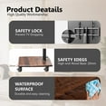 thumbnail image 6 of FITUEYES Rolling TV Floor Stand for 32 - 70 Inch TVs, Elegant Portable TV Stand with Upgraded 360° rotating wheels,Walnut, 6 of 8