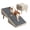 Gray, variant on JXXRZ Foldable Dog Stairs Ramp for Small Dogs & Cats, Wooden Pet Steps for Couch & Bed, Brown
