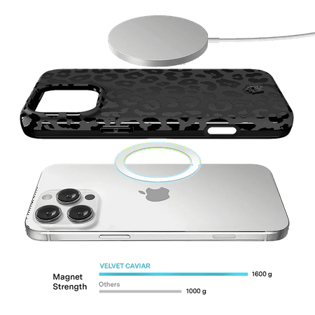 Velvet Caviar - Magsafe Case for Apple iPhone 16 Pro Max - Black Leopard