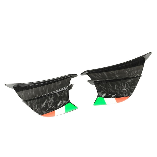 Motorcycle Side Spoiler, 2PCs Waterproof Direct Replacement Motorcycle Winglet Colorfast For Motorcycle Black,Matte Carbon Fiber Style,Bright Marble Style,Glossy Carbon Fiber