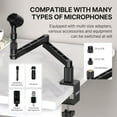 thumbnail image 5 of Ulanzi LS26 Low Profile Microphone Arm with Cable Management Desk Clamp 360° Rotatable Foldable Mic Stand for Streaming Podcasting Recording – Fits 1/4" 3/8" 5/8" Microphones, 5 of 19