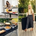 thumbnail image 3 of Lifetime 6 Foot Rectangle Fold-In-Half Table, Indoor/Outdoor, Light Commercial Grade, Black (80788), 3 of 13