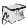 thumbnail image 4 of Bolsa de almacenamiento de libros transparente con diseño de cremallera, impermeable, multifuncional, para libros en movimiento. Negro, 4 of 9