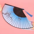 thumbnail image 4 of Bamboo Exquisite Handheld Folding Hand Fan, Fan, For Hot Day Summer Type 3, 4 of 8