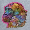 thumbnail image 2 of Colorful Neon Gorilla | Dean Russo Art Animal Lover Womenâ€™s Standard V-Neck Tee, Heather Grey, Medium, 2 of 6