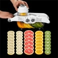 thumbnail image 2 of Multifunctional Vegetable Cutter 35 cm x 11 cm x 17 cm With Interchangeable Stainless Steel Blades And Dishwasher Safe Plastic Body, 2 of 9
