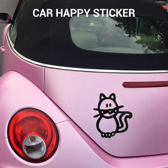 10 Piece Car Sticker Family With Pet Car Lucky Stickers Stickers For Window (Black)