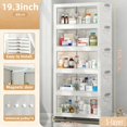 2/3/4/5 Tier Foldable Plastic Medicine Cabinet with Transparent Door ...