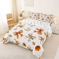 thumbnail image 2 of Manfei Autumn Pumpkin Bowknot King Size Comforter Sets,Maple Leaf Fall Comforters King Size,Reversible,3 Pieces,1 Comforter and 2 Pillowcases, 2 of 7