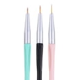 thumbnail image 3 of 3x DIY Brush Polaco Pintura Dibujo Diseño Plumas Mezclado Zulema Pincel para delinear arte de uñas, 3 of 8
