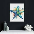 thumbnail image 4 of PIKWEEK Bathroom Wall Decor Teal Watercolor Starfish and Seashell Conch Wall Art Pictures Ocean Theme Canvas Prints for Bedroom Home Artwork Decor Paintings, 4 of 4