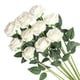 thumbnail image 1 of Ramo de rosas de seda Veryhome con flores artificiales, 10 unidades, color blanco, 1 of 7