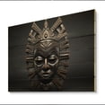 thumbnail image 2 of Designart "Tribal Makonde African Mask I" African Tribal Print on Natural Pine Wood, 2 of 5