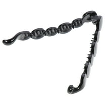 WORGEOUS 1pc Large Banana Hair Clip Toothed Ponytail Holder Strong Tension Hair Claw Clamp (Black)