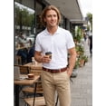thumbnail image 3 of Maikun Leather Belts for Men Gradient Vintage Brown Belt Mens Casual Dress Belt, 3 of 7