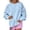 Light Blue, variant on Uobin Women Oversized Ditsy Floral Crewneck Sweatshirt Lightweight Drop Shoulder Pullover Y2K Fall Outfits