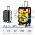 thumbnail image 4 of Gukieu PLANETA EN FORMA DE PIZZA Print Suitcase Protective Cover, Elastic Zipper Buckle Suitcase Protective Cover, Suitable for Travel, Business Trip-Medium, 4 of 7