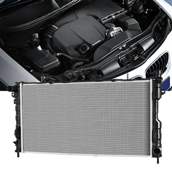 Radiator Complete Radiator Compatible with 2005-2007 Chrysler Town & Country Dodge Grand Caravan Performance Aluminum Replacement OEM
