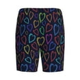 thumbnail image 5 of Fotbe Colored Hearts Pajama Shorts for Men, Men's Pajama Bottoms, Sleepwear,Short Pajama Pants-Medium, 5 of 9