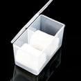 thumbnail image 4 of Multipurpose Storage Box 2 Compartment Plastic Cotton Swab Holder Nail Jewelry Storage Box Polishing Nail Art Toolbox, 4 of 5
