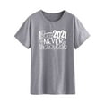 thumbnail image 3 of TWZH Women 1st Rule Of 2021 Never Talk About 2020 Letter Short T-Shirt, 3 of 6