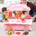 thumbnail image 1 of Juguetes para piscina, juguetes para bebés, juguetes para niños pequeños. Carrito de helados de madera artificial para niños. Juego de rol para niños. Juguetes educativos para toda la familia. Kits de, 1 of 9
