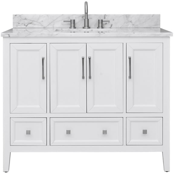 Avanity Everette-Vs43-Wt-C Everette 42" Free Standing Single Basin Vanity Set - White