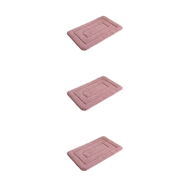 Billuyoard Alfombra de baño antideslizante de textura para protección del suelo Baño seguro Absorción de agua Inodoro Rosa 40x60CM Type1 NO1
